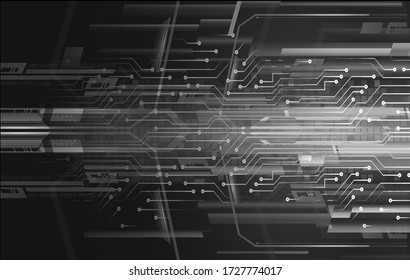 black cyber circuit future technology concept background