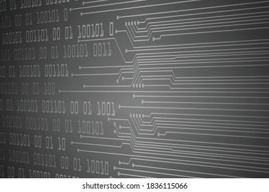 Black cyber circuit future technology concept background