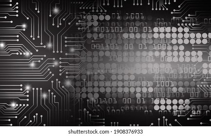 black cyber circuit future technology concept background