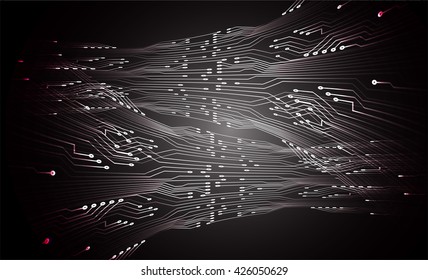black Cyber digital data Circuit technology background