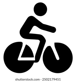 black cyclist logo vector illustration