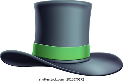 A black cylinder top hat illustration icon