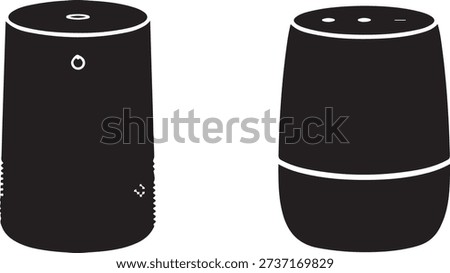 Black cylindrical with white accents technology gadgets