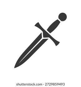 A black dagger icon is displayed, featuring a sharp blade and a distinctive hilt shape.