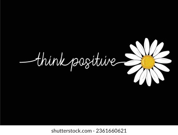 black daisy flower hand drawn design vector