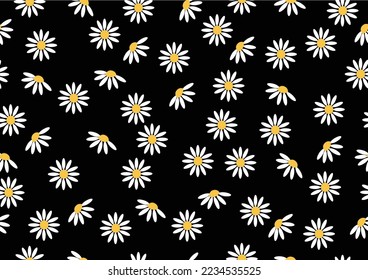 black daisy flower vector design