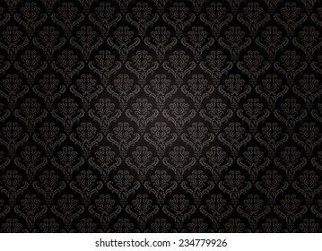 Black Damask Pattern