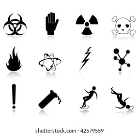 black danger symbol