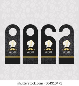 black dangler Corporate identity Menu Restaurant Background coffee beans