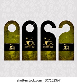 Black dangler Corporate identity Menu Restaurant Background coffee beans