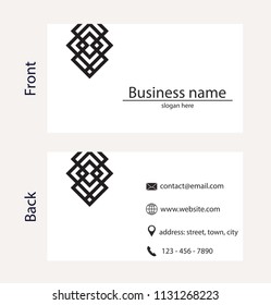 black dark business card modern design vector eps