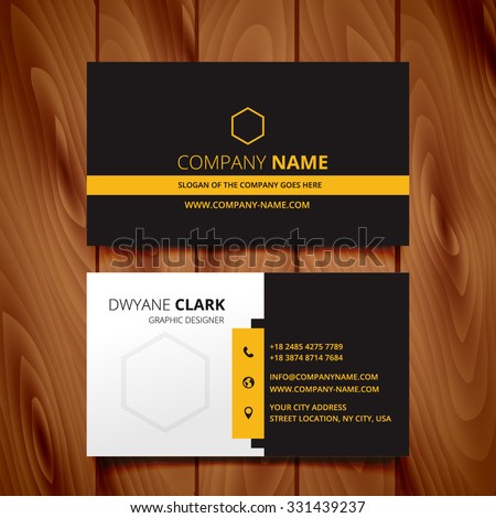 black dark business card modern design vector