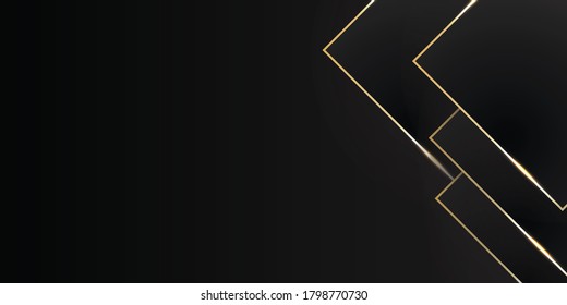 Black dark elegant seamless pattern in retro style with a little gold line. Can be used for premium royal party. Luxury poster template with vintage leather texture. Background for invitation card