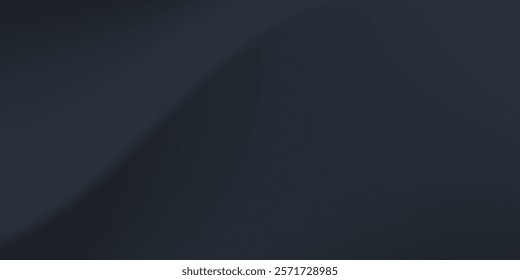 Black dark gray blue abstract elegant background. Drapery. Curtain. Fabric material. Soft folds. Wave stripe line. Gradient. vector background illustration eps10
