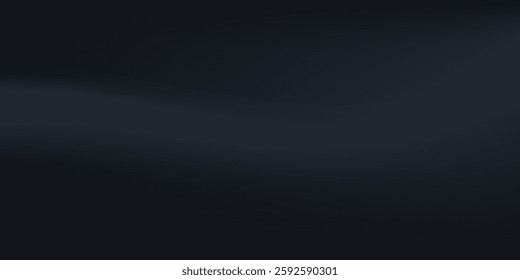 Black dark gray blue abstract elegant background. Drapery. Curtain. Fabric material. Soft folds. Wave stripe line. Gradient. vector background illustration eps10