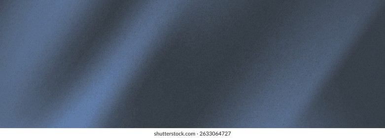 Black dark gray blue abstract elegant background. Drapery. Curtain. Fabric material. Soft folds. Wave stripe line. Gradient. Empty space. Design. Template.