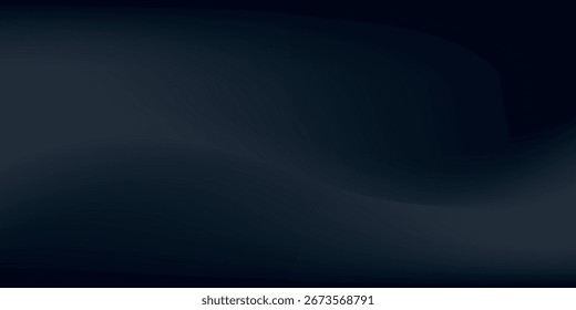 Fondo elegante abstracto azul gris oscuro negro. Cortinas. Cortina. Material de tela. Pliegues suaves. Línea de banda ondulada. ilustración de concepto de Vector eps10