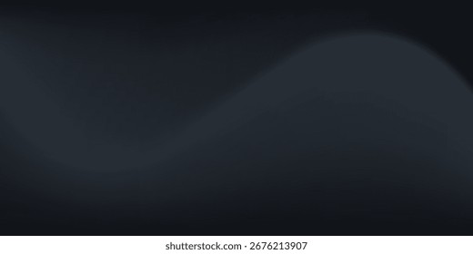 Fondo elegante abstracto azul gris oscuro negro. Cortinas. Cortina. Material de tela. Pliegues suaves. Línea de franja ondulada. Gradiente. ilustración de Vector