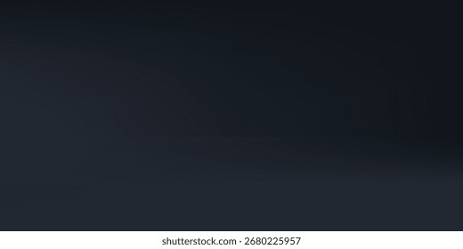 Fondo elegante abstracto azul gris oscuro negro. Cortinas. Cortina. Material de tela. Pliegues suaves. Línea de franja ondulada. Gradiente. fondo de Vector 