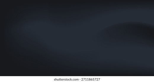 Fondo elegante abstracto azul gris oscuro negro. Cortinas. Cortina. Material de tela. Pliegues suaves. Línea de franja ondulada. Gradiente. ilustración de fondo de Vector eps10