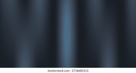 Black dark gray blue abstract elegant background. Drapery. Curtain. Fabric material. Soft folds. Wave stripe line. Gradient. Empty space. Design. Template.