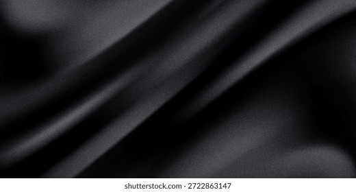 Fundo preto cinza escuro azul abstrato elegante. Trajes. Cortina. Material de tecido. Dobramentos macios. Linha de faixa de onda. Gradiente. Espaço vazio. fundo preto