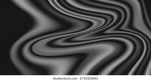 Black dark gray blue abstract elegant background. Drapery. Curtain. Fabric material. Soft folds. Wave stripe line. Gradient. Empty space