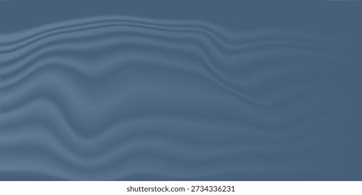 Black dark gray blue abstract elegant background. Drapery. Curtain. Fabric material. Soft folds. Wave stripe line. Gradient. Empty space. Design. Template.