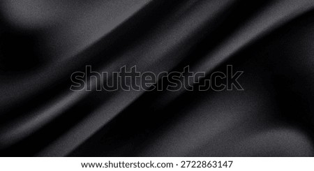Black dark gray blue abstract elegant background. Drapery. Curtain. Fabric material. Soft folds. Wave stripe line. Gradient. Empty space. black background