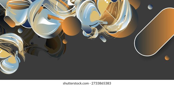Negro gris oscuro diseño geométrico fondo oscuro abstracto brillante color dorado líneas de lujo Plantilla premium