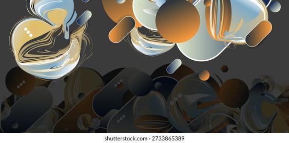 Negro gris oscuro diseño geométrico fondo oscuro abstracto brillante color dorado líneas de lujo Plantilla premium
