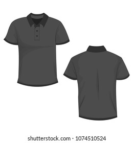 dark gray polo shirt