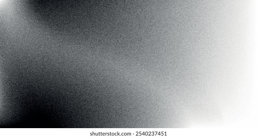 Black dark gray silver white wave abstract background for design. Light wave, wavy line. Ombre gradient. Noise rough grungy grain brushed metal metallic effect.eps10