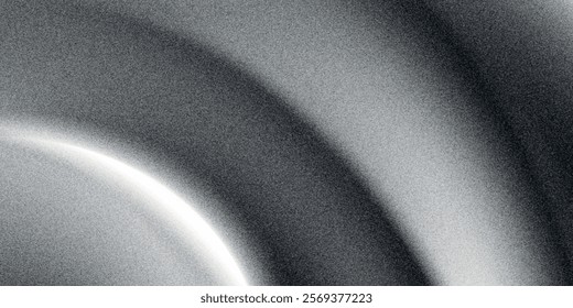 Black dark gray silver white wave abstract background for design. Light wave, wavy line. Ombre gradient. Noise rough grungy grain brushed metal metallic effect.eps10	