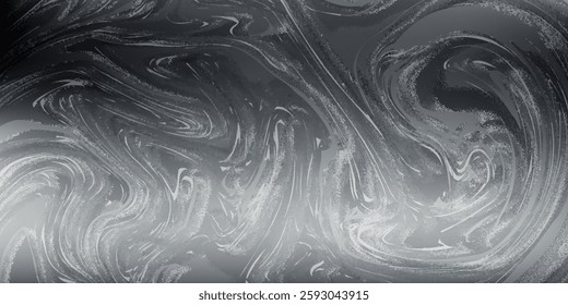 Black dark gray silver white wave abstract background for design. Light wave, wavy line. Ombre gradient.