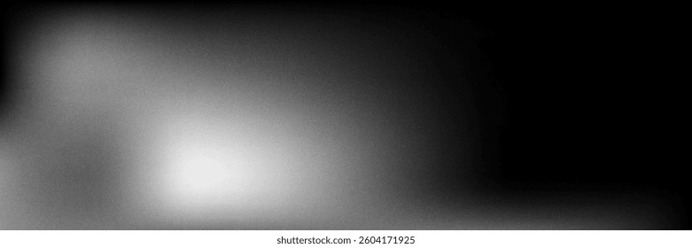 Black dark gray silver white wave abstract background for design. Light wave, wavy line. Ombre gradient. Noise rough grungy grain brushed metal metallic effect.