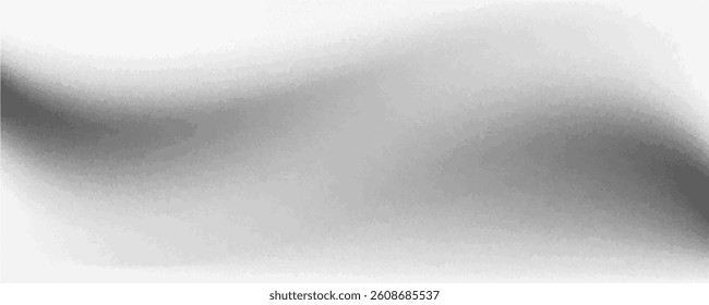 Black dark gray silver white wave abstract background for design. Light wave, wavy line. Ombre gradient. Noise rough grungy grain brushed metal metallic effect.eps10