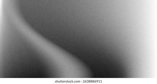 Black dark gray silver white wave abstract background for design. Light wave, wavy line. Ombre gradient. Noise rough grungy grain brushed metal metallic effect.eps10