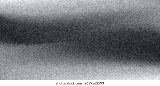 Black dark gray silver white wave abstract background for design. Light wave, wavy line. Ombre gradient. Noise rough grungy grain brushed metal metallic effect.eps10