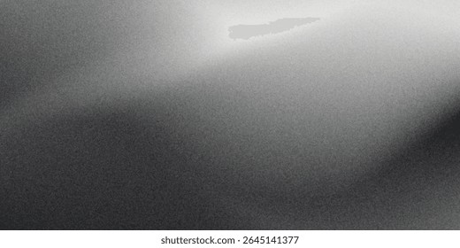 Fondo abstracto de la onda blanca de plata gris oscuro negro para el diseño. Onda ligera, línea ondulada. Gradiente Ombre eps10