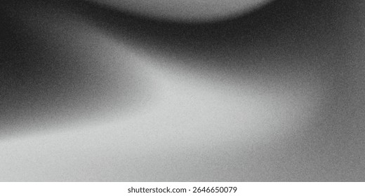 Fondo abstracto de la onda blanca de plata gris oscuro negro para el diseño. Onda ligera, línea ondulada. Gradiente de Ombre. Ruido áspero grano grungy metal cepillado efecto metálico. eps10