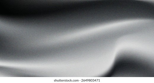 Fondo abstracto de la onda blanca de plata gris oscuro negro para el diseño. Onda ligera, línea ondulada. Gradiente ombre.eps10.