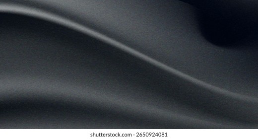 Fondo abstracto de la onda blanca de plata gris oscuro negro para el diseño. Onda ligera, línea ondulada. Ombre gradiente moderno ilustrador eps10.