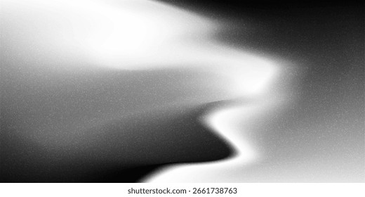Fondo abstracto de la onda blanca de plata gris oscuro negro para el diseño. Onda ligera, línea ondulada. Gradiente de Ombre. 