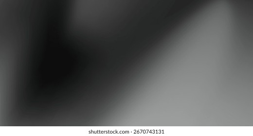 Fondo abstracto de la onda blanca de plata gris oscuro negro para el diseño. Onda ligera, línea ondulada. Gradiente de Ombre. Ruido áspero grano grungy efecto metálico cepillado. Brillo mate.