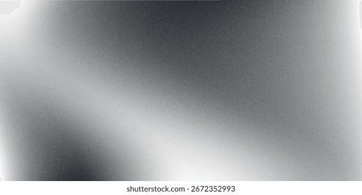 Fondo abstracto de la onda blanca de plata gris oscuro negro para el diseño. Onda ligera, línea ondulada. Gradiente de Ombre. Ruido áspero grano grungy metal cepillado efecto metálico. eps10