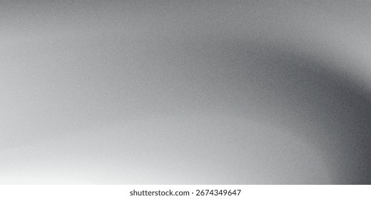 Fondo abstracto de la onda blanca de plata gris oscuro negro para el diseño. Onda ligera, línea ondulada. Gradiente de Ombre. Ruido áspero grano grungy metal cepillado efecto metálico. eps10
