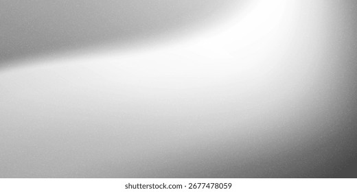 Fondo abstracto de la onda blanca de plata gris oscuro negro para el diseño. Onda ligera, línea ondulada. Gradiente de Ombre. Ruido áspero grano grungy efecto metálico cepillado. 