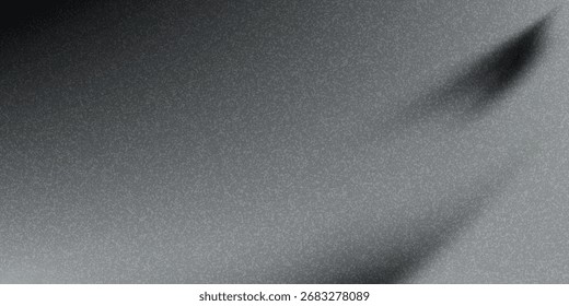 Fondo abstracto de la onda blanca de plata gris oscuro negro para el diseño. Onda ligera, línea ondulada. Gradiente de Ombre. Ruido áspero grano grungy metal cepillado efecto metálico. eps10
