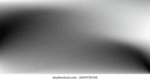 Fondo abstracto de la onda blanca de plata gris oscuro negro para el diseño. Onda ligera, línea ondulada. Gradiente de Ombre. Ruido áspero grano grungy metal cepillado efecto metálico. eps10
